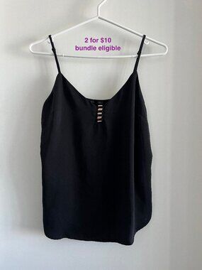 Dynamite Gold Hardware Accent Black Cami Tank Top